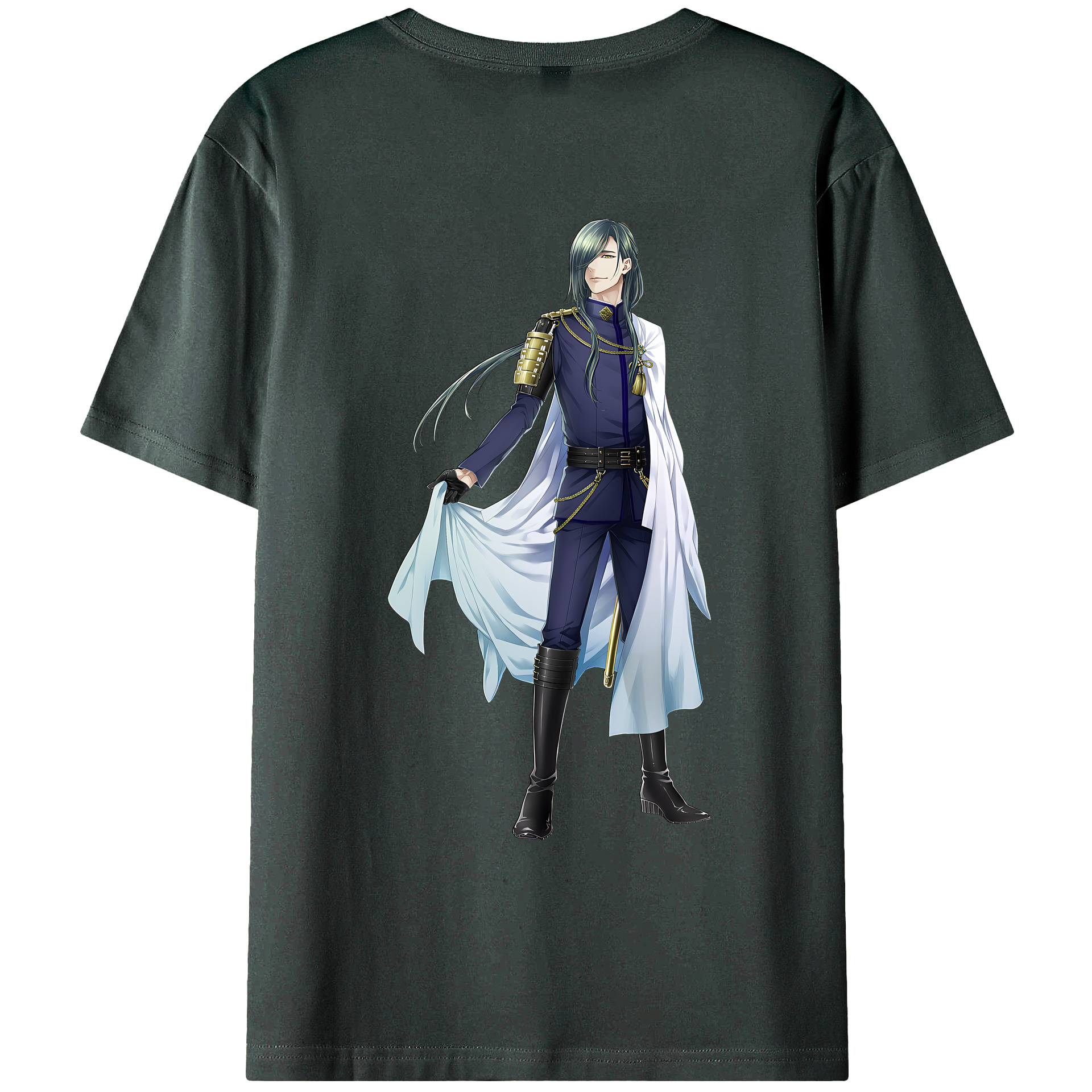 （画像用） 刀剣乱舞 Touken Ranbu 綿100％ メンズ半袖Tシャツ（バックプリント） 通気性